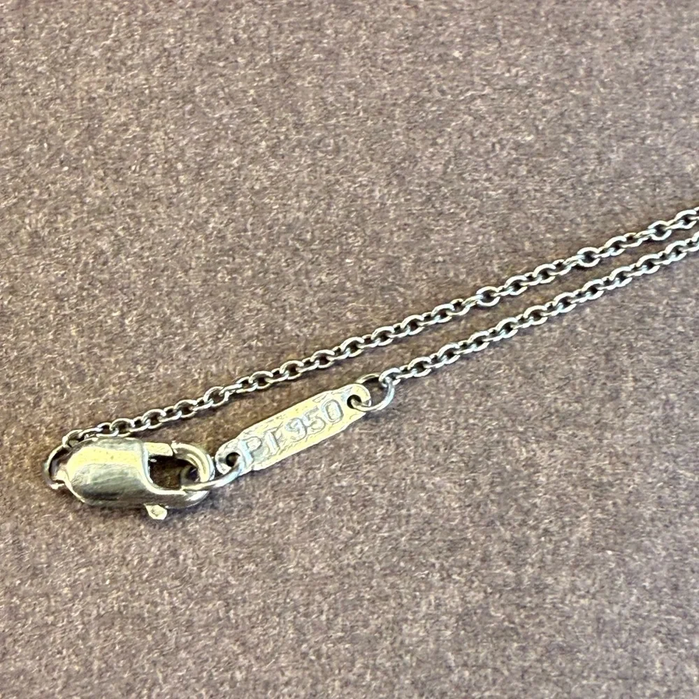 Tiffany & Co. Platinum & Diamond Cross Pendant Necklace
